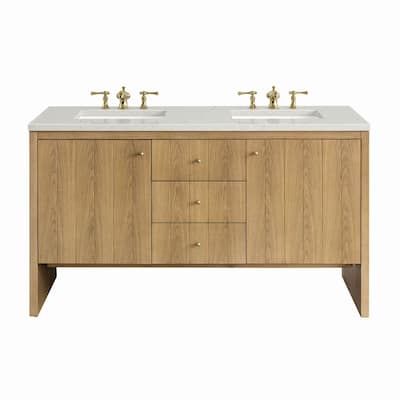 James Martin Vanities 435-V60D-3LDL Hudson 60" Double Basin Wood
