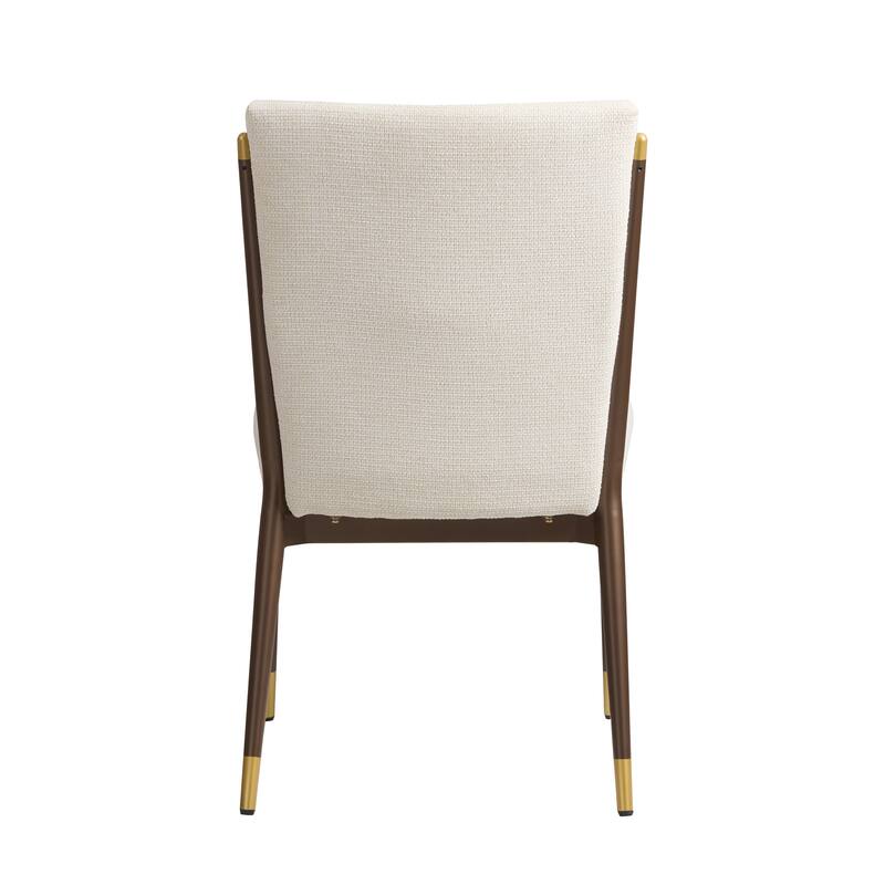 Christopher Knight Home - Modern Upholstered Metal Base Dining Chair with Solid Back (Set of 2)