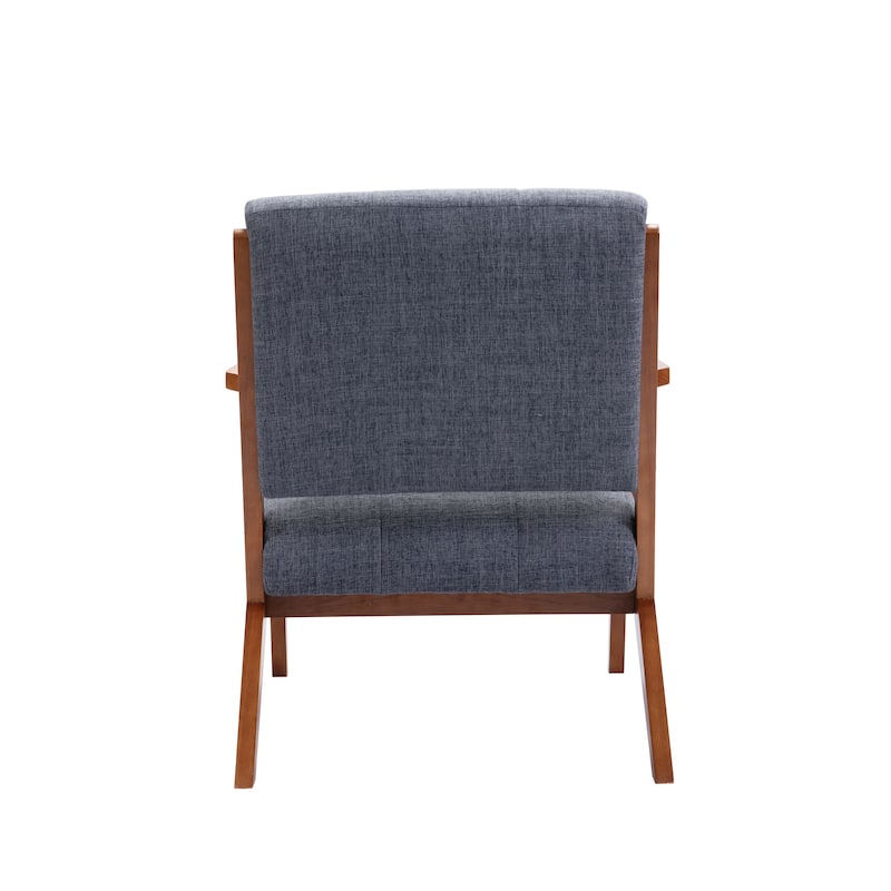 Porthos Home Earla Tufted Fabric Accent Chair with Wooden Legs and Armrests