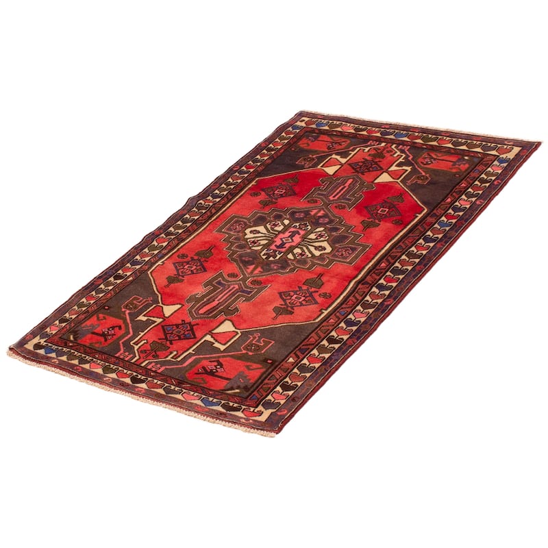 ECARPETGALLERY Hand-knotted Anadol Red Wool Rug - 3'7 x 6'2