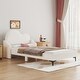preview thumbnail 3 of 22, Twin Size Upholstered Platform Bed with Cloud-Shaped Headboard, Beige - Sturdy & Comfortable Design