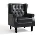 preview thumbnail 73 of 76, Button-Tufted Accent Chair Wingback Armchair - 38"H