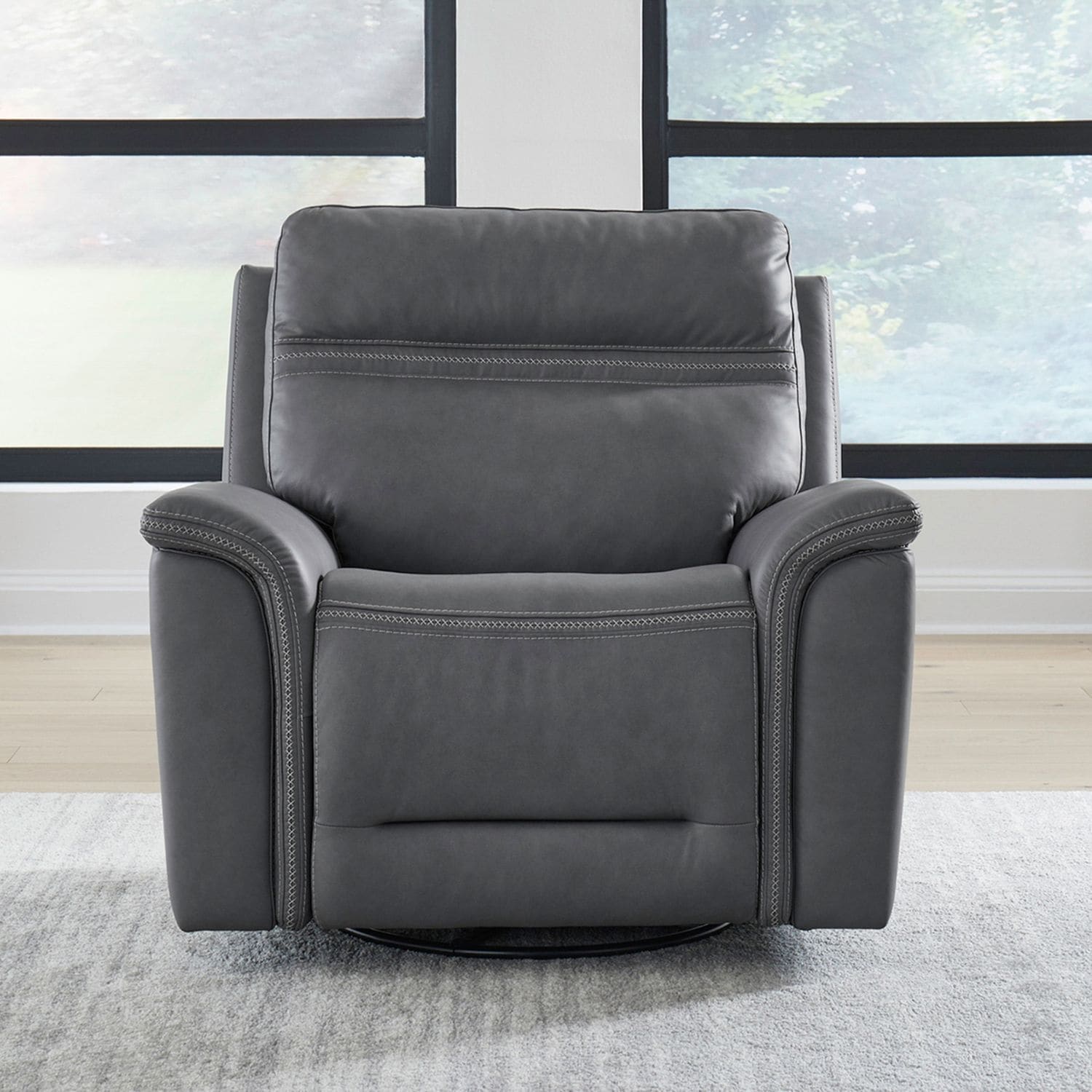 Liberty Furniture Cooper Triple Power Recliner Swivel Glider Blue Gray