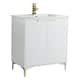 Option White Matte - Satin Brass Hardware