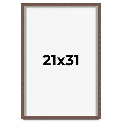 21x31 Shadow Box Frame Brown | 1.125 inches Deep Real Wood Rustic