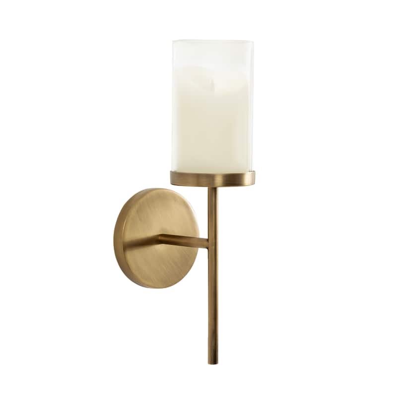 Kate and Laurel Blaise Metal Wall Sconce - 5x6x14 - Gold