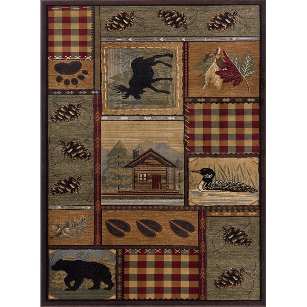 Alise Rugs Natural Lodge Novelty Lodge Area Rug. Opens flyout.
