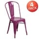 preview thumbnail 30 of 164, Metal Indoor/ Outdoor Stackable Bistro Chair (Set of 4)