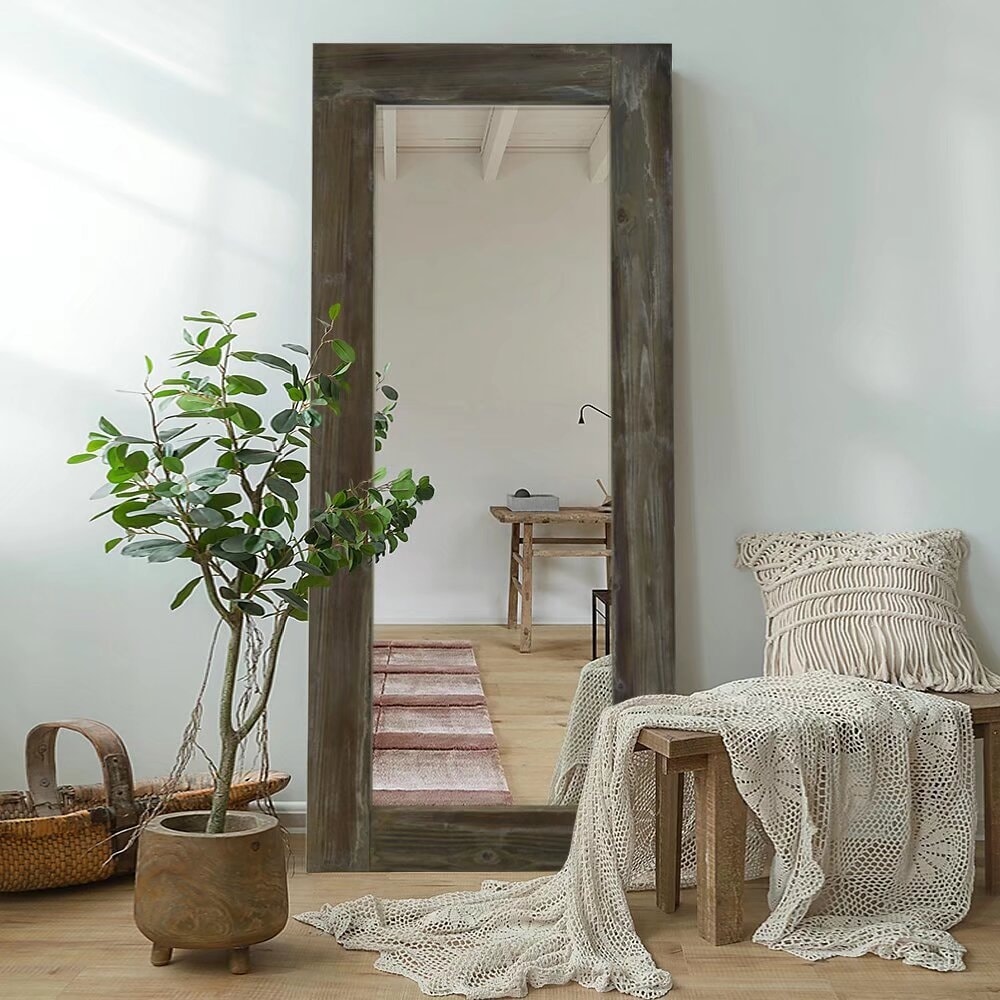 Rustic Wood Freestanding Full length Floor Mirror Bed Bath Beyond 30272549