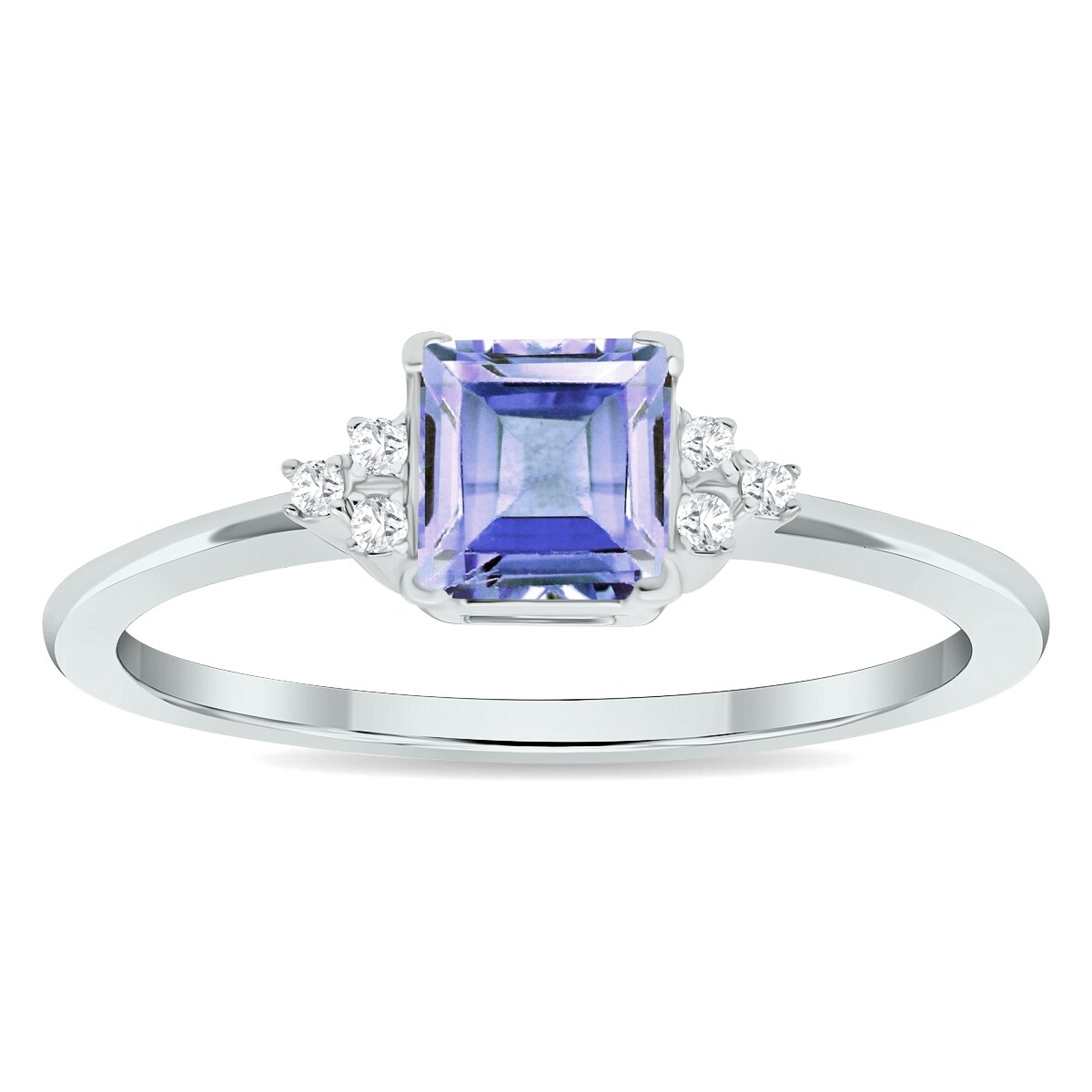 2.5Ct Cushion Cut Blue Tanzanite Solitaire Engagement Ring 14K White Gold Finish 2.5Ct Cushion Cut Blue Tanzanite Solitaire Engagement Ring 14K White Gold Finish