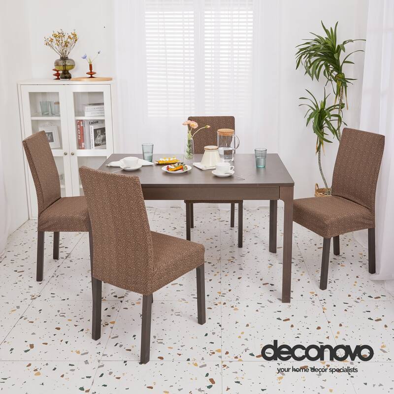 Stretch Jacquard Spandex Chair Covers 4 Pieces - 18x18x24 Inch