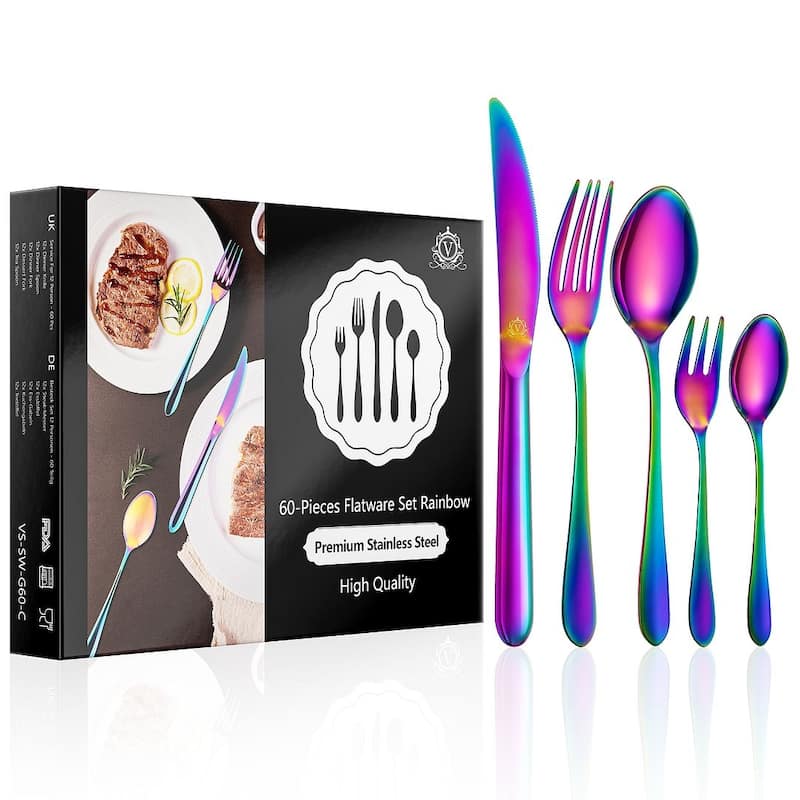 vancasso 18/10 Stainless Steel Silverware Set, Flatware Service for 6 or 12