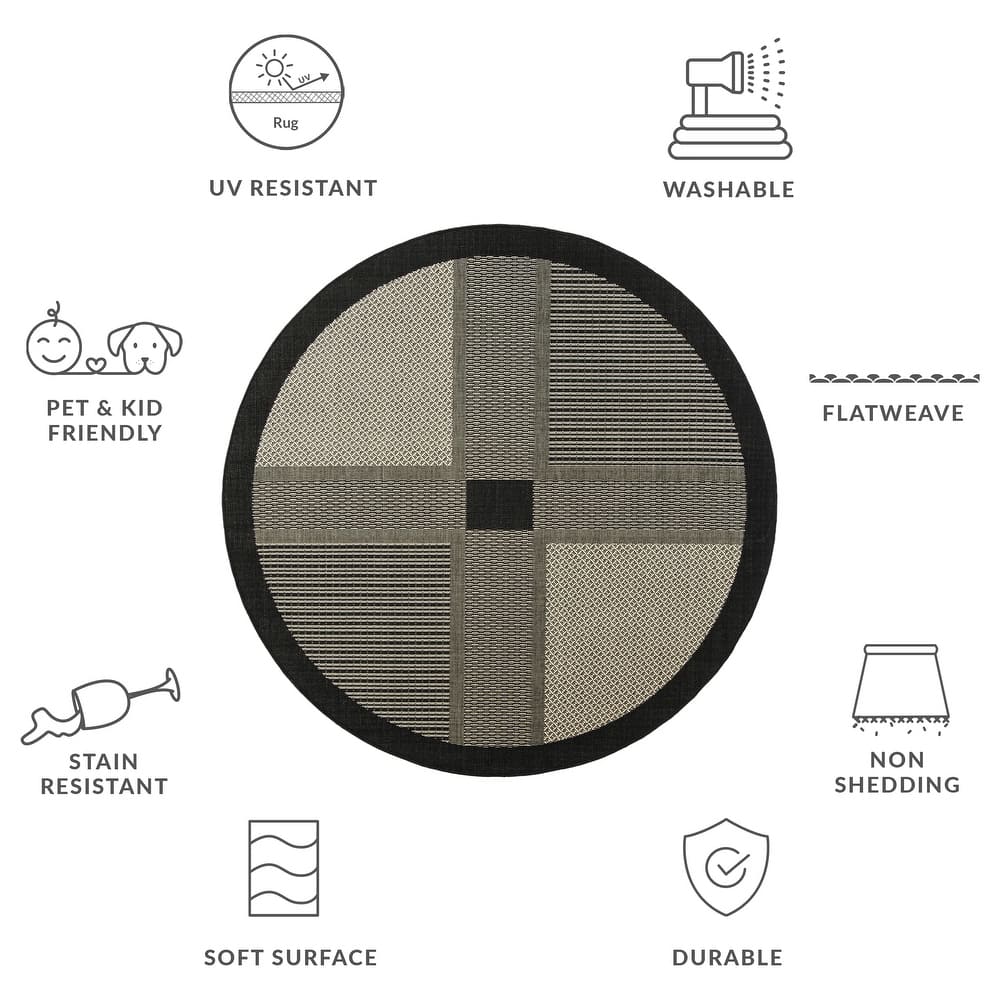 SAFAVIEH Courtyard Leba Indoor /Outdoor Waterproof Patio Backyard Rug