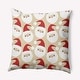preview thumbnail 1 of 2, Dancing Santas Accent Pillow Berry Red - 16" x 16"