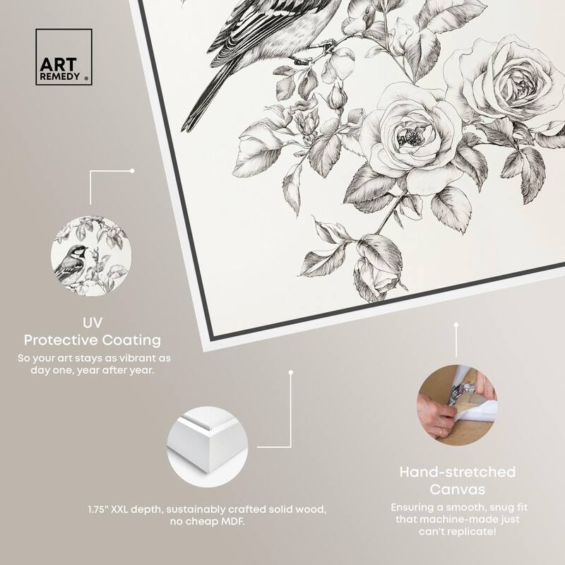 Perched Pair I Canvas by Art Remedy