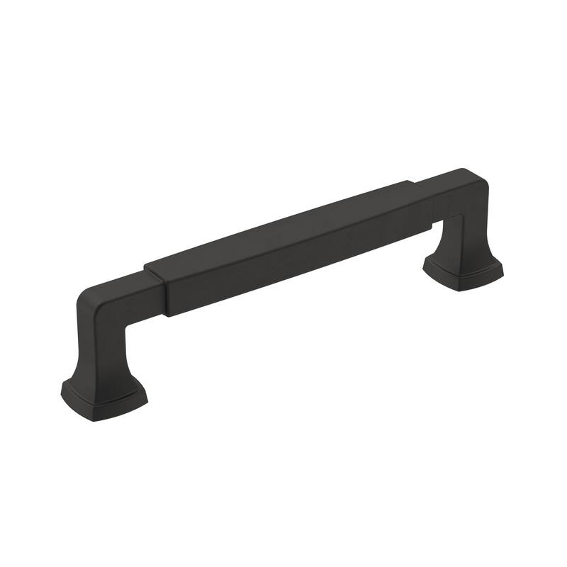 Amerock Stature Cabinet and Furniture Pull - 5-1/16 in (128 mm) Center-to-Center - Matte Black