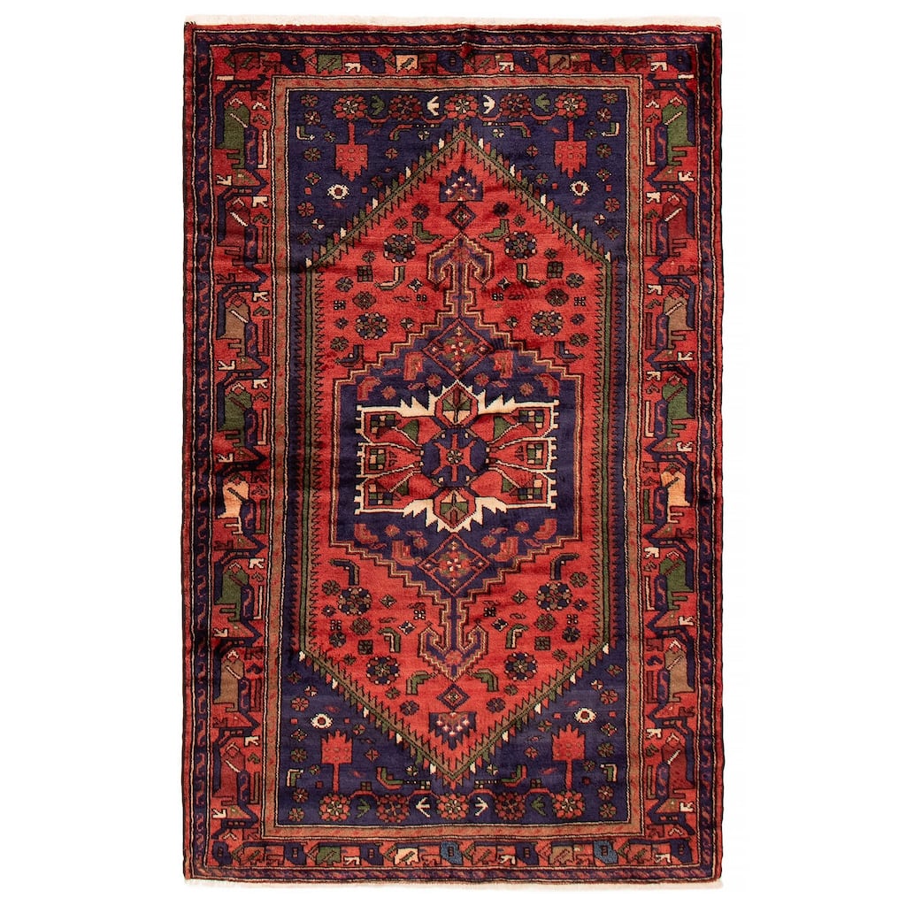 ECARPETGALLERY Hand-knotted Anadol Red Wool Rug - 4'8 x 7'7