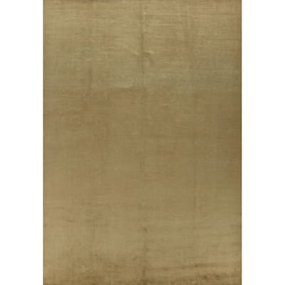 Hand Knotted Oriental 100% Wool Carpet Modern Solid Green Gabbeh Area Rug - 13' 4'' X 10' 2''