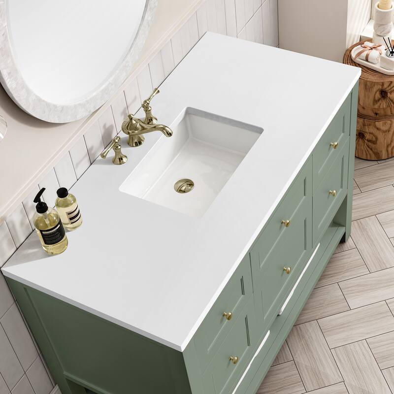 James Martin Vanities Breckenridge 48" Single Vanity, Smokey Celadon