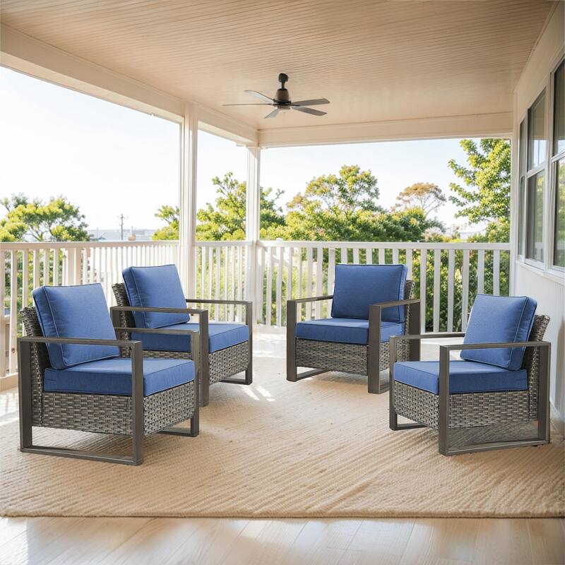 Gymojoy Outdoor Wicker Patio Furniture Chair Set