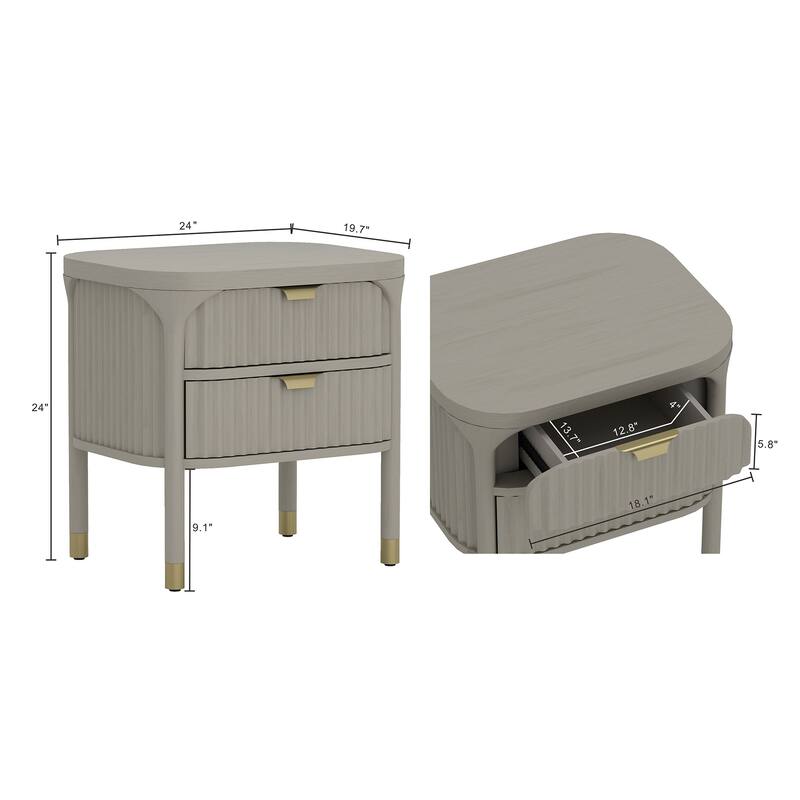 Manhattan Comfort Park 24 Inch Nightstand
