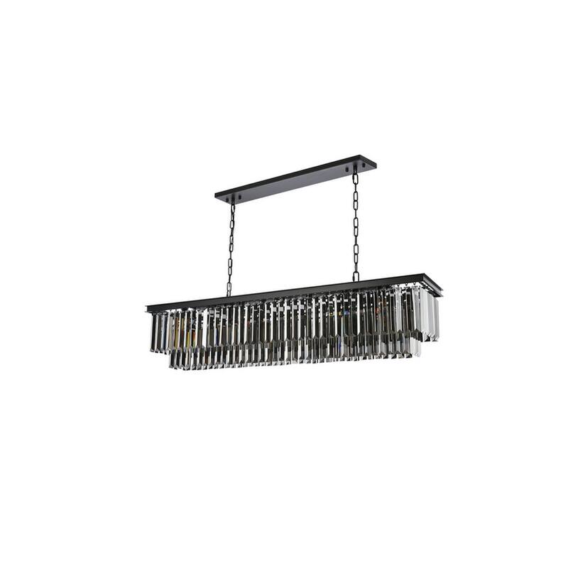 Royce Edge 12-Light Matte Black-Chandelier