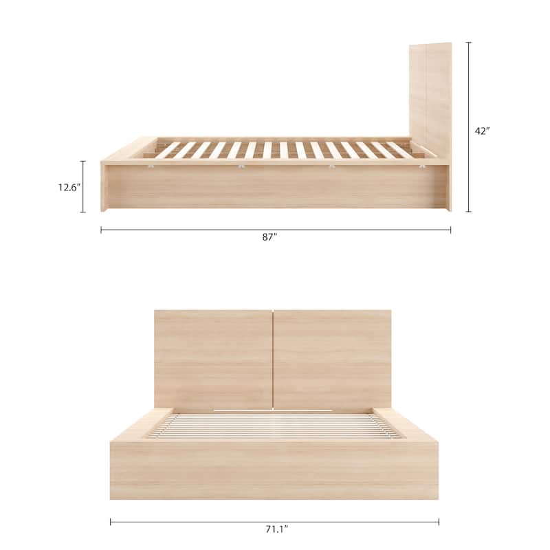James Platform Bed with Headboard