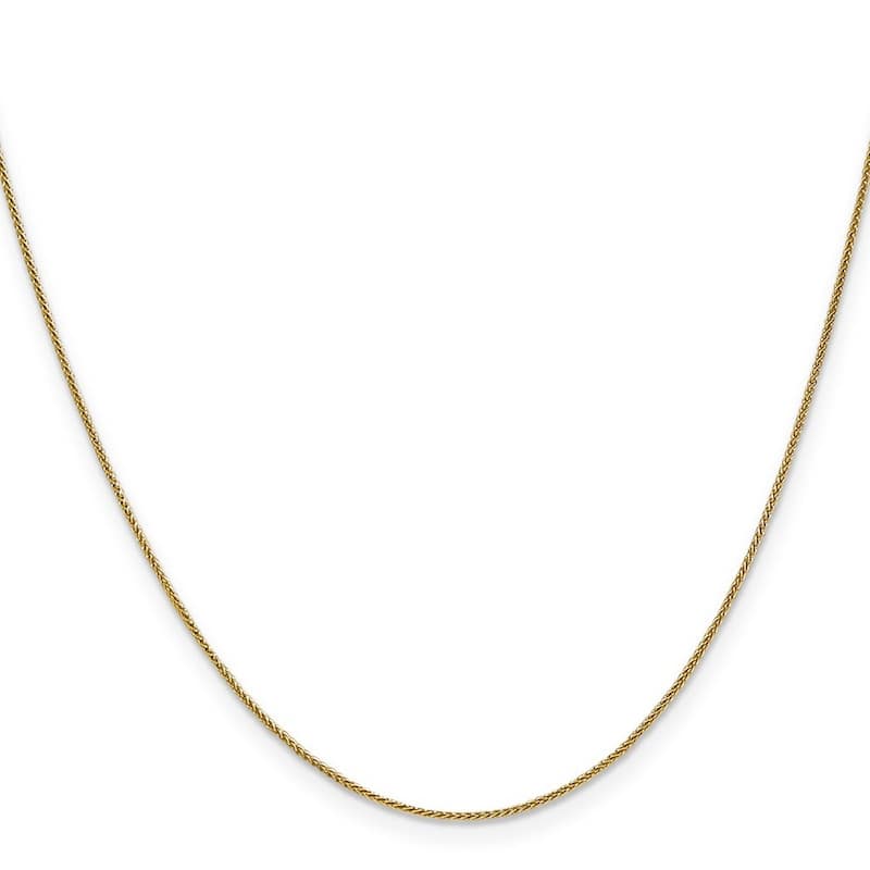 Curata 10k Yellow Gold 0.8mm Spiga (Wheat) Chain Necklace (Lobster)