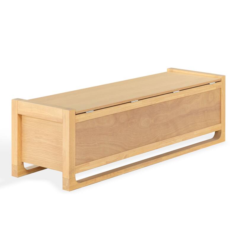 SAFAVIEH Couture Tyrell Wood Storage Bench - 60"W x 18"D x 18"H