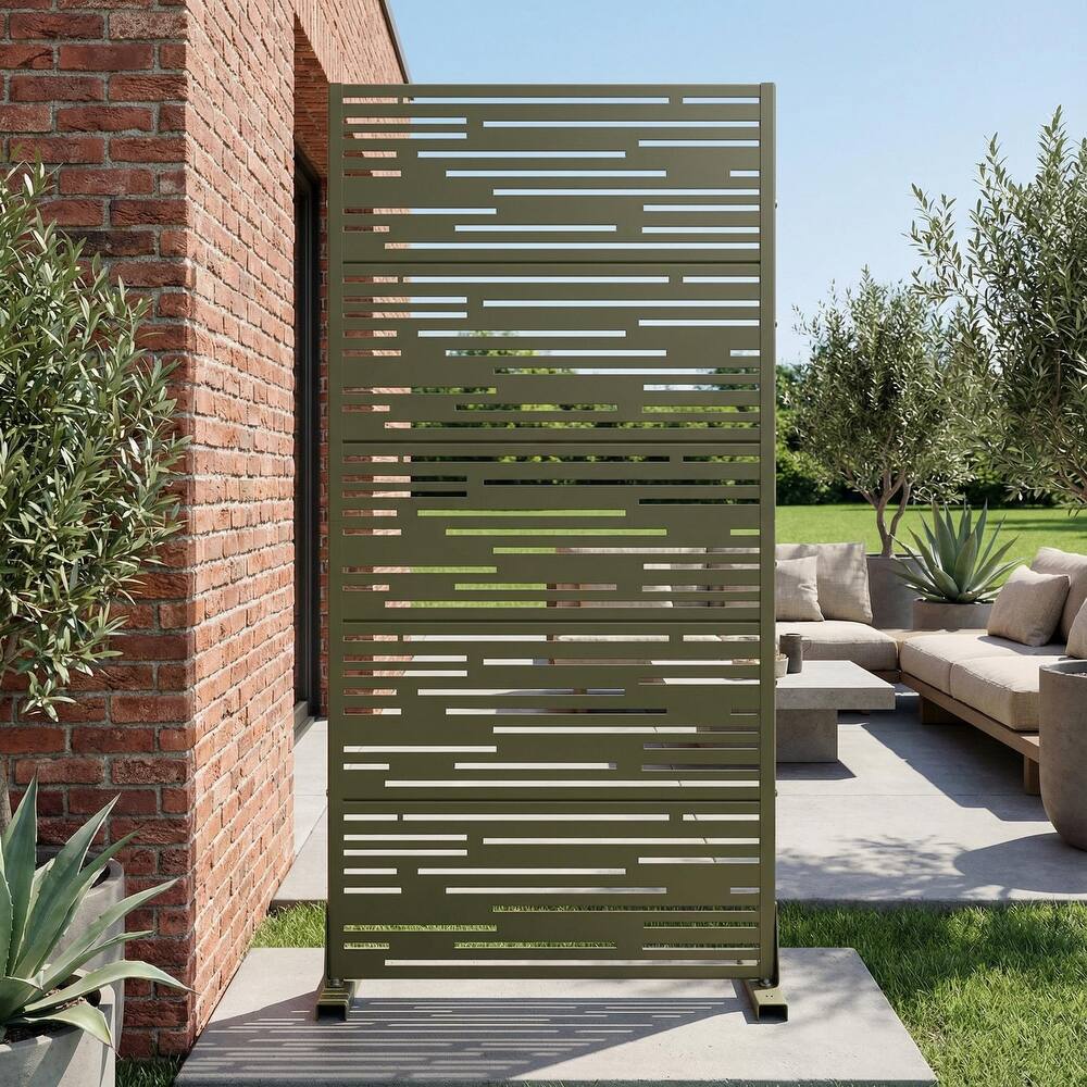 Shine Metal Privacy Screen Panel Free Standing