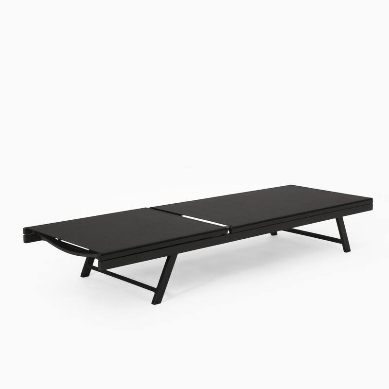 Salton Outdoor Aluminum Mesh-seat Chaise Lounge (Set of 4) by Christopher Knight Home