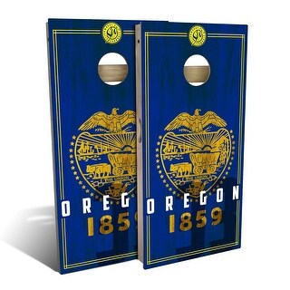Oregon State Flag 2.0 Outdoor Cornhole Board Set