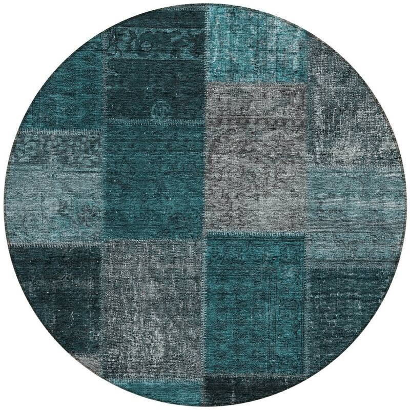 HomeRoots Patchwork Transitional Rectangle Outdoor Rug