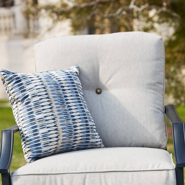 Patio Festival Outdoor Metal Rocking-Motion Chair with Cushions (2-Pack)
