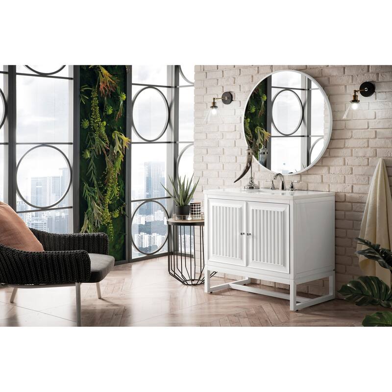 James Martin Vanities E645-V36-3WZ Athens 36" Free Standing Single