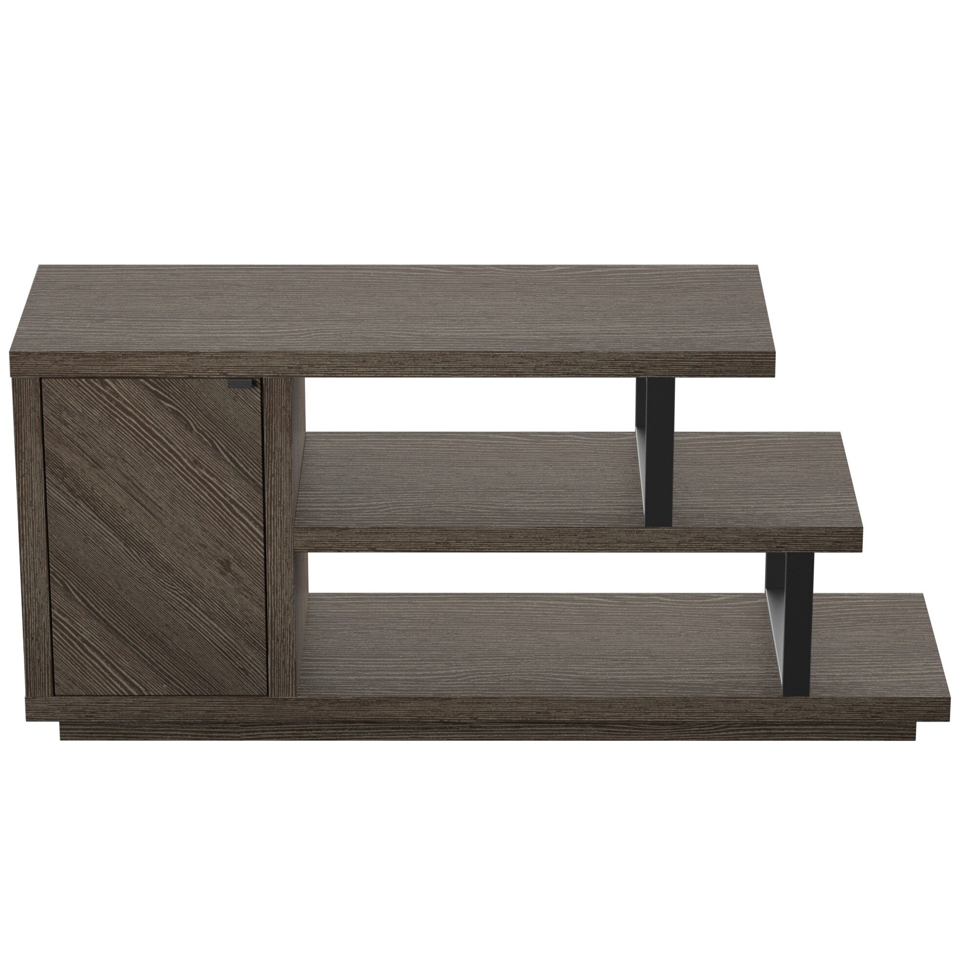 Asymmetrical TV Stand for 55" TVs with Storage