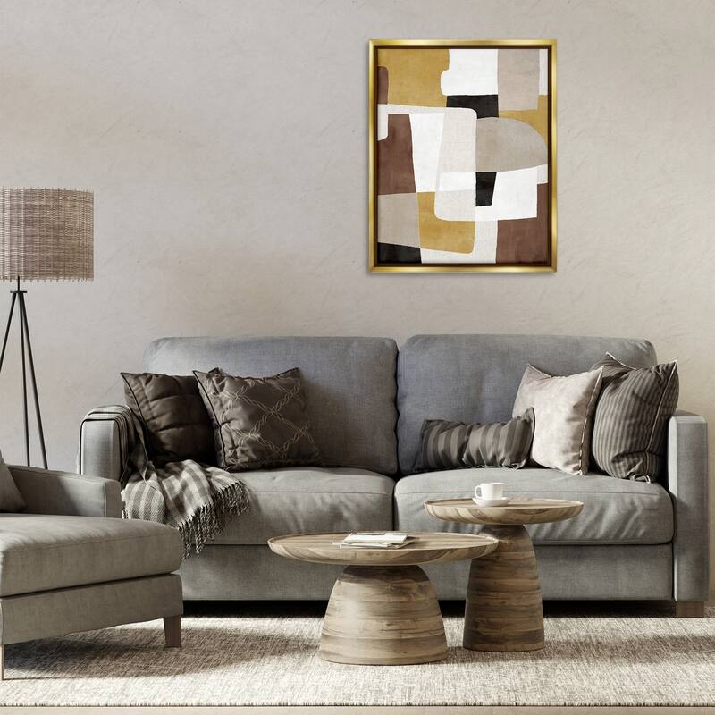 Stupell Funky Boho Geometric Shapes Framed Floater Canvas Wall Art Design By Amber Sterling