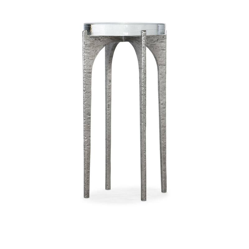 Hooker Furniture 6033-50006-647 Chapman 16" Diameter Glass Top Accent - Pewter