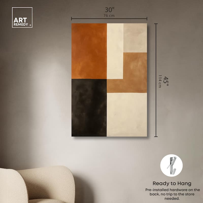 Tonal Grid II Canvas by Art Remedy, Gallery Wrapped