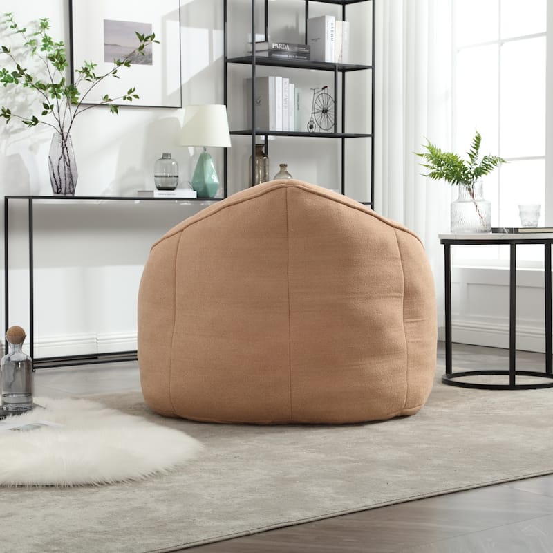 Indoor Bean Bag Sofa Chair with Padded Foam Padding, Footrest