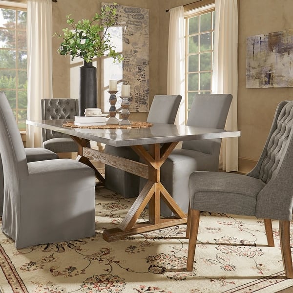 Trumbull Stainless Steel Dining Table By Inspire Q Bold On Sale Overstock 8672376