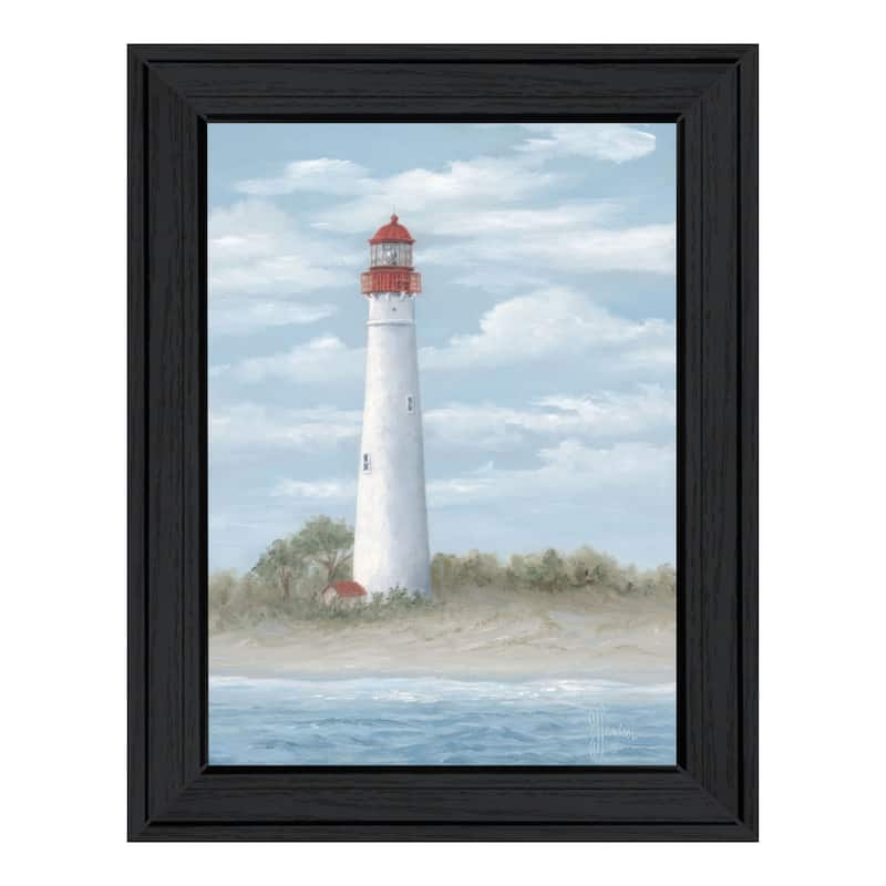 TrendyDecor4U Coastal "Cape May Light" Framed Print Wall Art