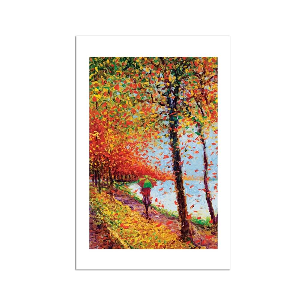 Emma Walks Lakeview Fine Art Paper Print by Iris Scott - Multi