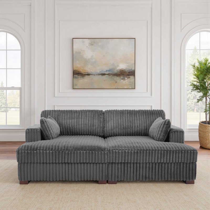 UIXE Modern Oversized Modular Sectional Sofa Couch - 83" W x 64.9" D x 34.5"H