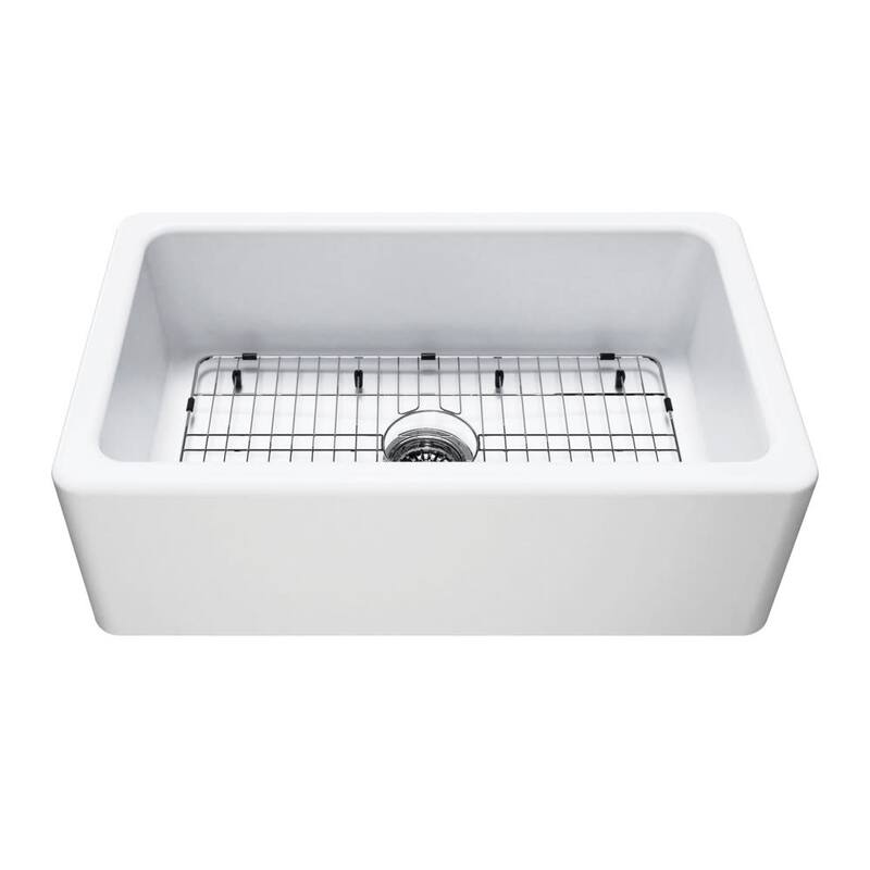 Kingston Brass KGPF3119 Traditional 29-3/4" Farmhouse Single Basin - Matte White