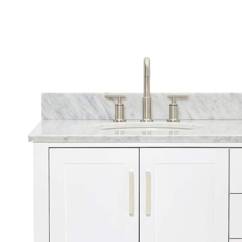 Ariel S073DCW2OVO Magnolia 72" Free Standing Double Basin Vanity Set