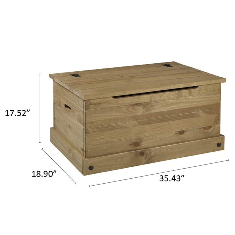 Wood Storage Trunk Ottoman Corona | Furniture Dash