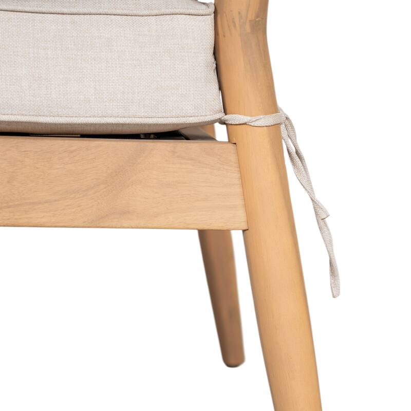 Christopher Knight Home - Linda Acacia Wood 4 Piece Outdoor Chat Set