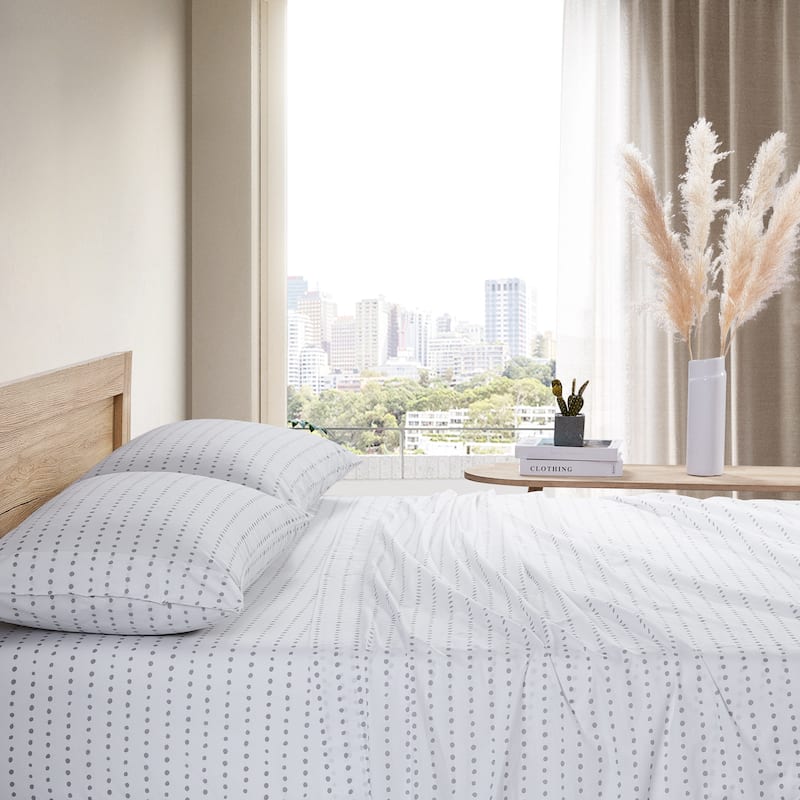 City Scene Cotton Percale Printed Sheet Sets