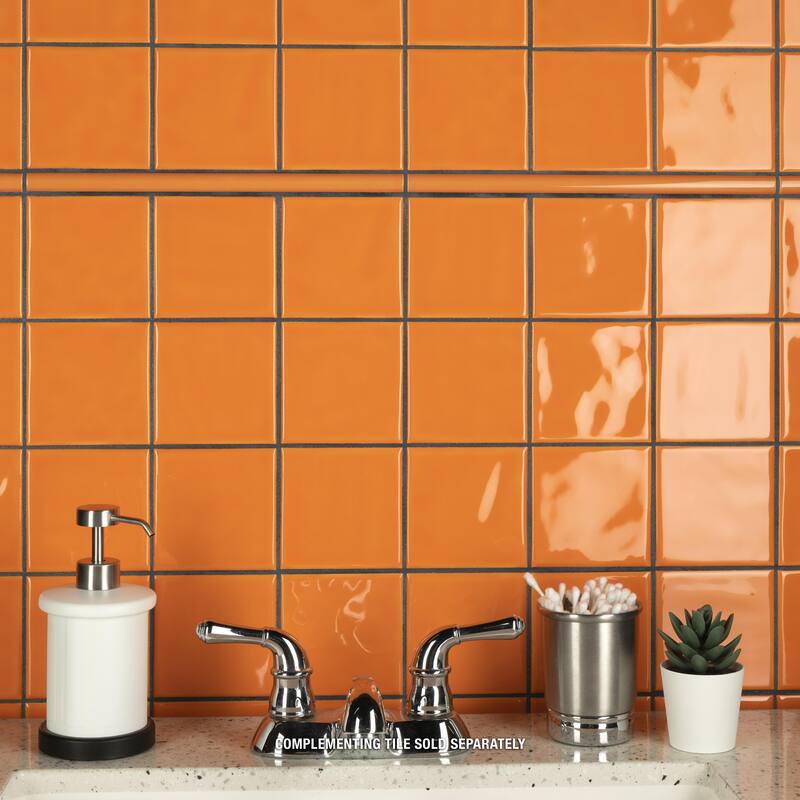Merola Tile Twist Square Orange Sunset 11-3/4" x 11-3/4" Ceramic Wall Tile